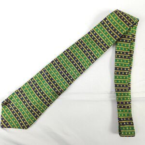 Tommy Hilfiger Blue Green Stars & Stripes Boys Silk Tie 48.25"‎ x 3.25" USA